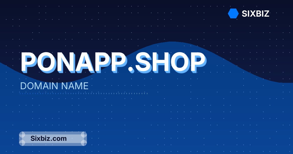 ponapp.shop - Premium Domain Name For Sale