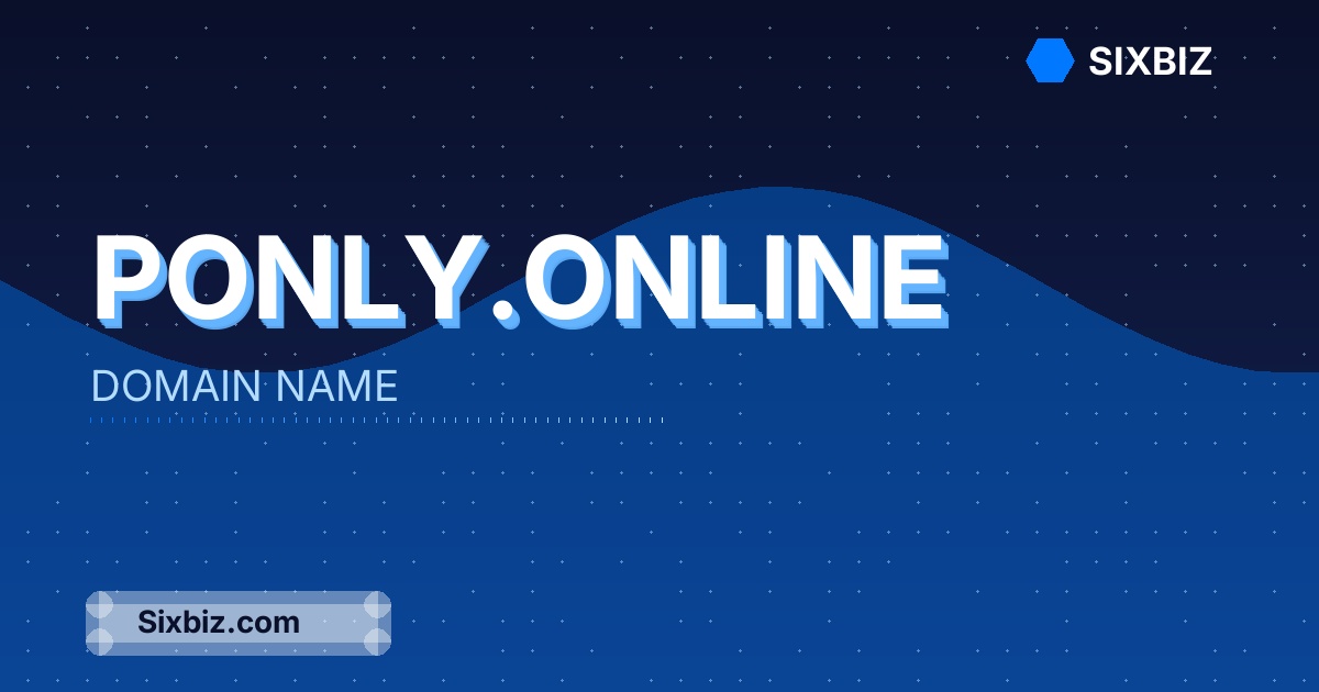 ponly.online - Premium Domain Name For Sale