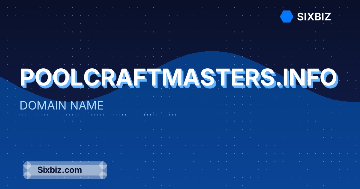 poolcraftmasters.info - Premium Domain Name For Sale