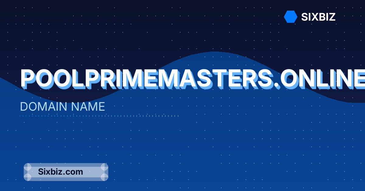 poolprimemasters.online - Premium Domain Name For Sale