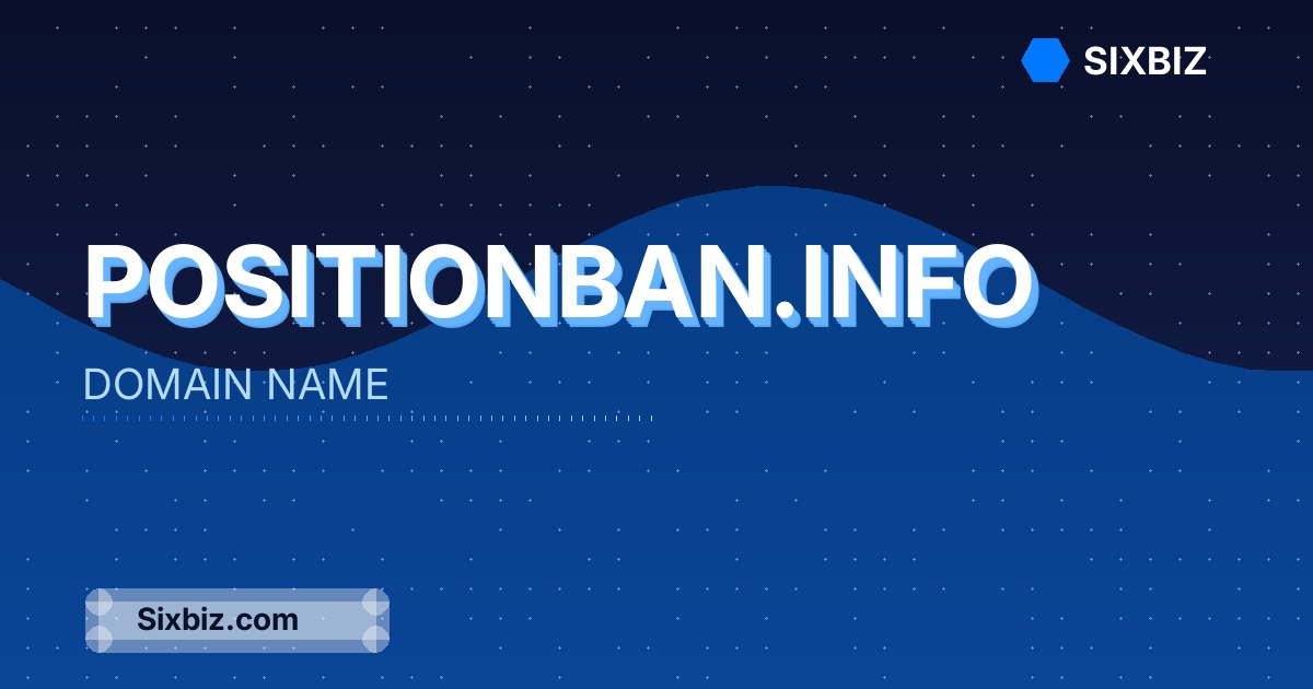 positionban.info - Premium Domain Name For Sale