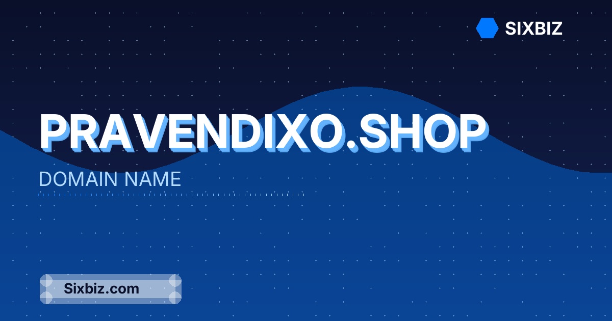 pravendixo.shop - Premium Domain Name For Sale