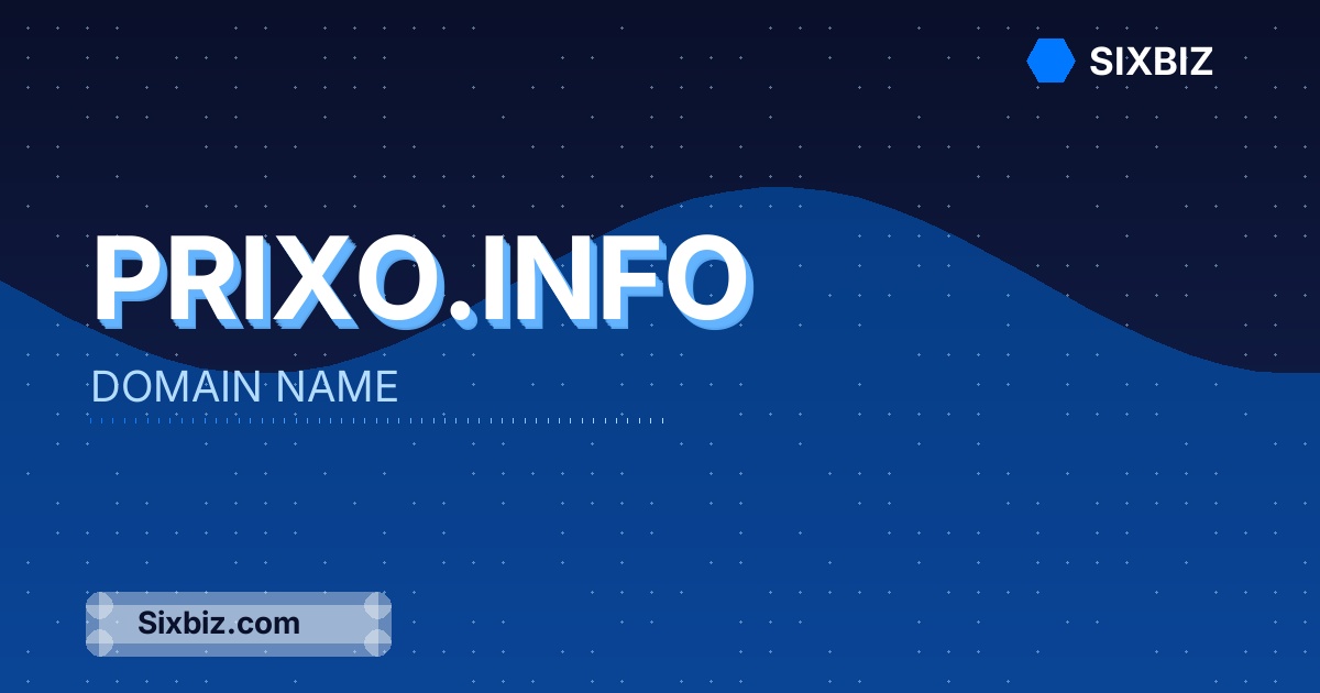 prixo.info - Premium Domain Name For Sale