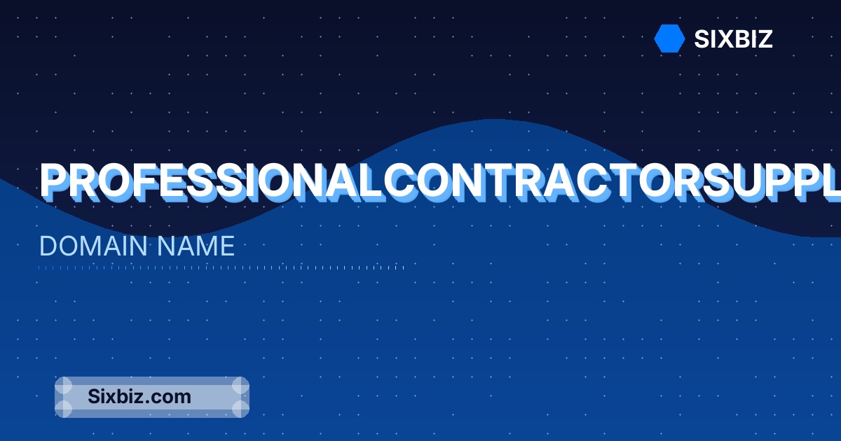 professionalcontractorsupplies.com - Premium Domain Name For Sale